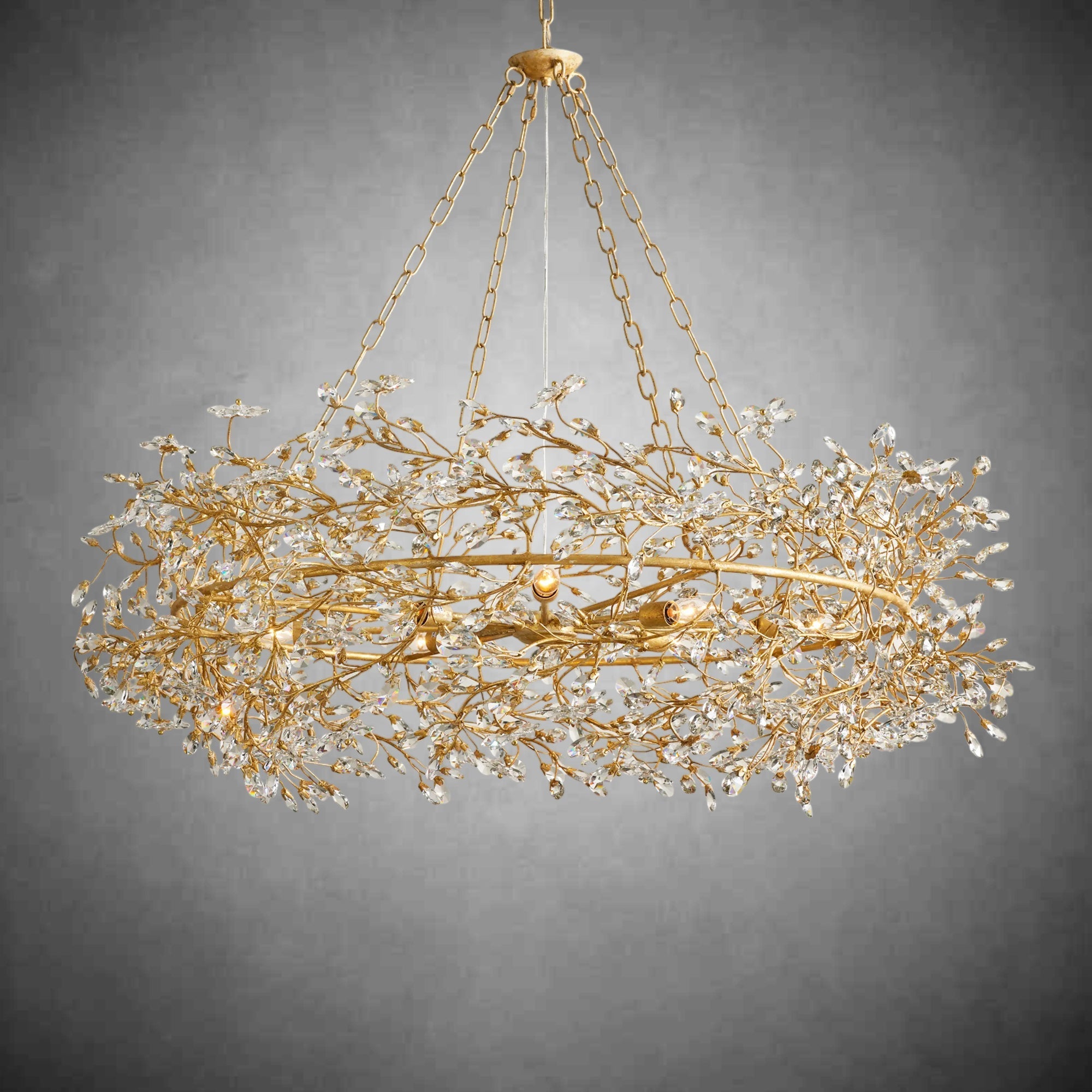 Fiore Crown Chandelier 39" 48" 60" - fovolighting