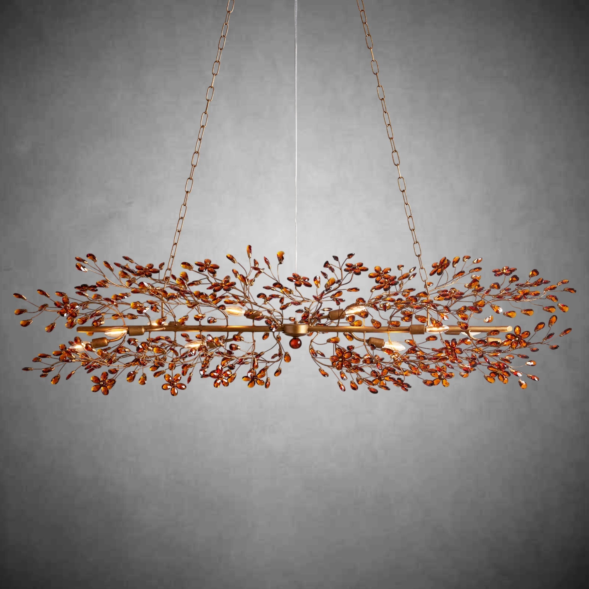 Fiore Linear Chandelier 43" 51" 68"W - fovolighting