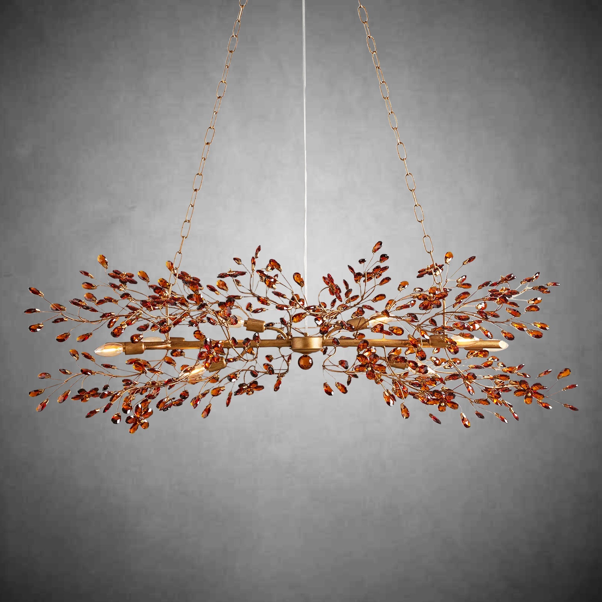 Fiore Linear Chandelier 43" 51" 68"W - fovolighting