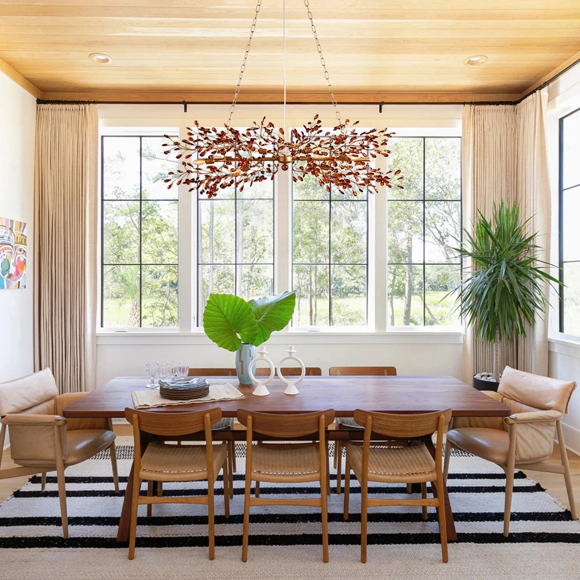 Fiore Linear Chandelier 43" 51" 68"W - fovolighting
