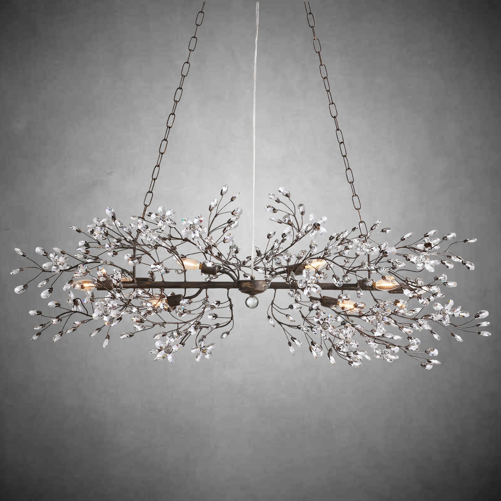 Fiore Linear Chandelier 43" 51" 68"W - fovolighting