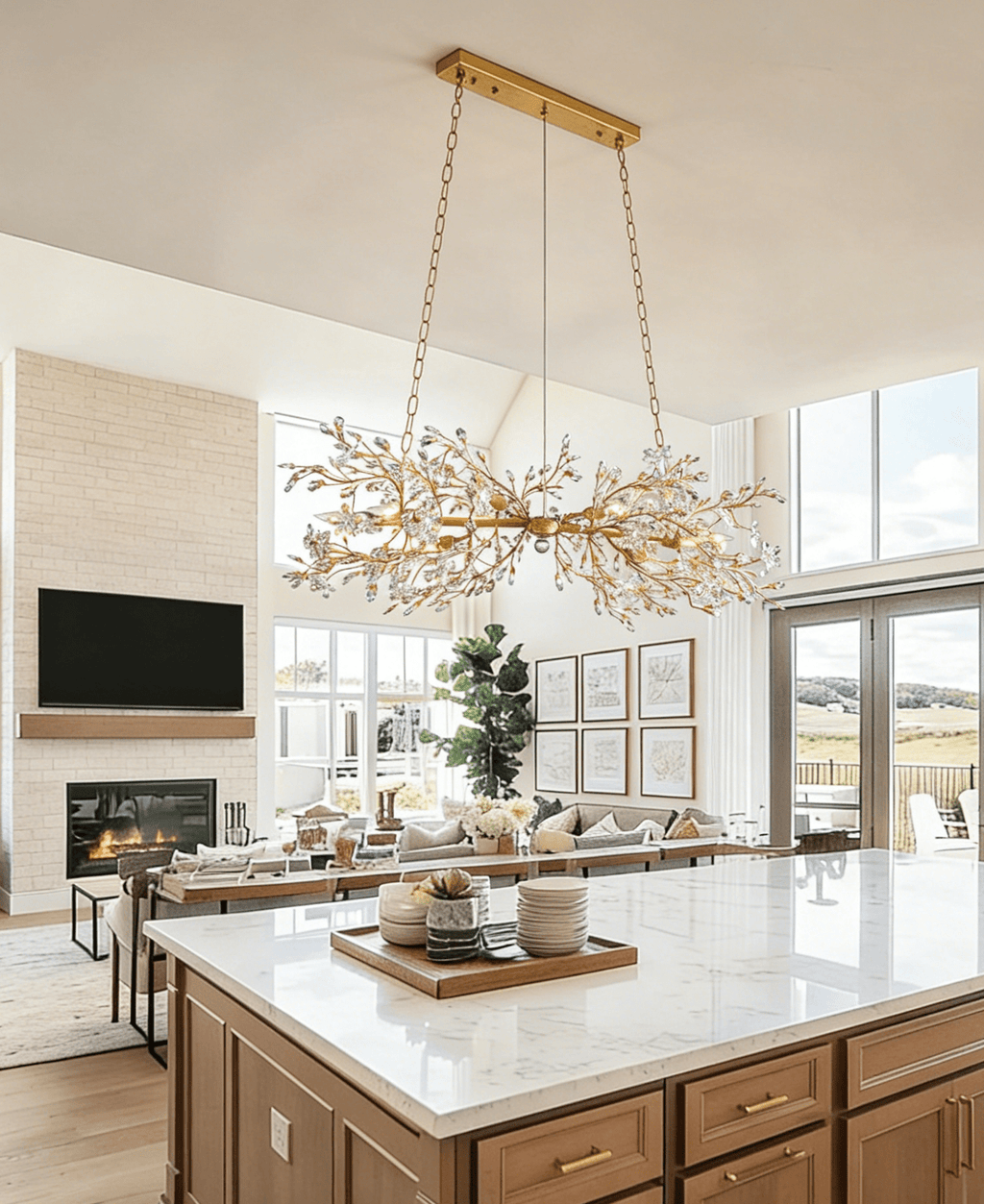 Fiore Linear Chandelier - fovolighting