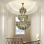 Foyer 3 Layers Extra Large Crystal Chandelier For Living Room Staircase Ceiling Lighting Fixture - fovolighting