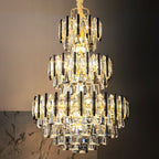 Foyer 3 Layers Extra Large Crystal Chandelier For Living Room Staircase Ceiling Lighting Fixture - fovolighting