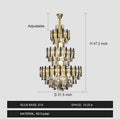 Foyer 3 Layers Extra Large Crystal Chandelier For Living Room Staircase Ceiling Lighting Fixture - fovolighting