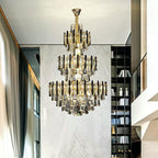 Foyer 3 Layers Extra Large Crystal Chandelier For Living Room Staircase Ceiling Lighting Fixture - fovolighting