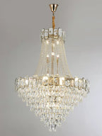 Foyer Staircase Chandelier Luxury K9 Crystal Ceiling Light For Living Room / Hallway - fovolighting