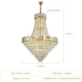 Foyer Staircase Chandelier Luxury K9 Crystal Ceiling Light For Living Room / Hallway - fovolighting