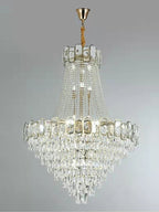 Foyer Staircase Chandelier Luxury K9 Crystal Ceiling Light For Living Room / Hallway - fovolighting
