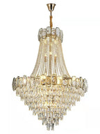 Foyer Staircase Chandelier Luxury K9 Crystal Ceiling Light For Living Room / Hallway - fovolighting