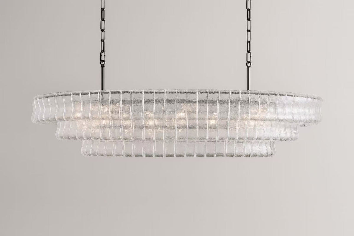 Ghiaccio Clear Class Oval Chandelier - fovolighting