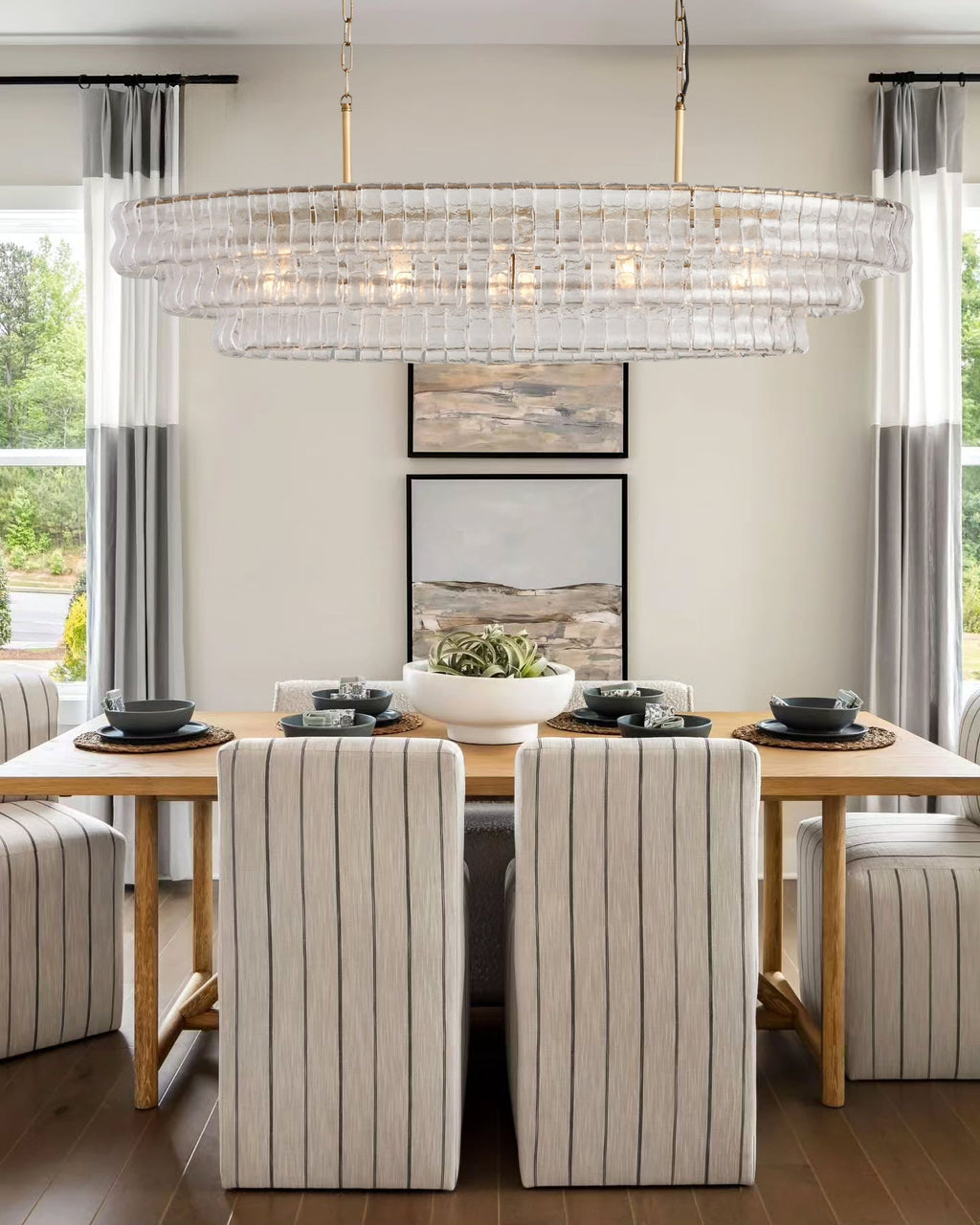 Ghiaccio Clear Class Oval Chandelier - fovolighting