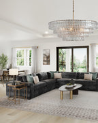 Ghiaccio Clear Class Round Chandelier - fovolighting