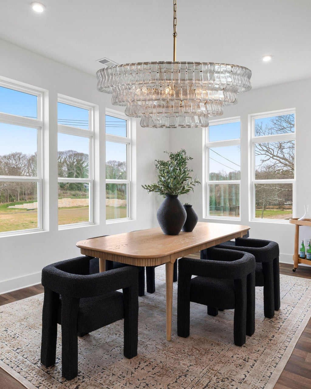 Ghiaccio Clear Class Round Chandelier - fovolighting