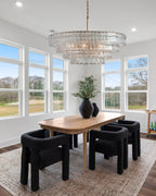 Ghiaccio Clear Class Round Chandelier - fovolighting