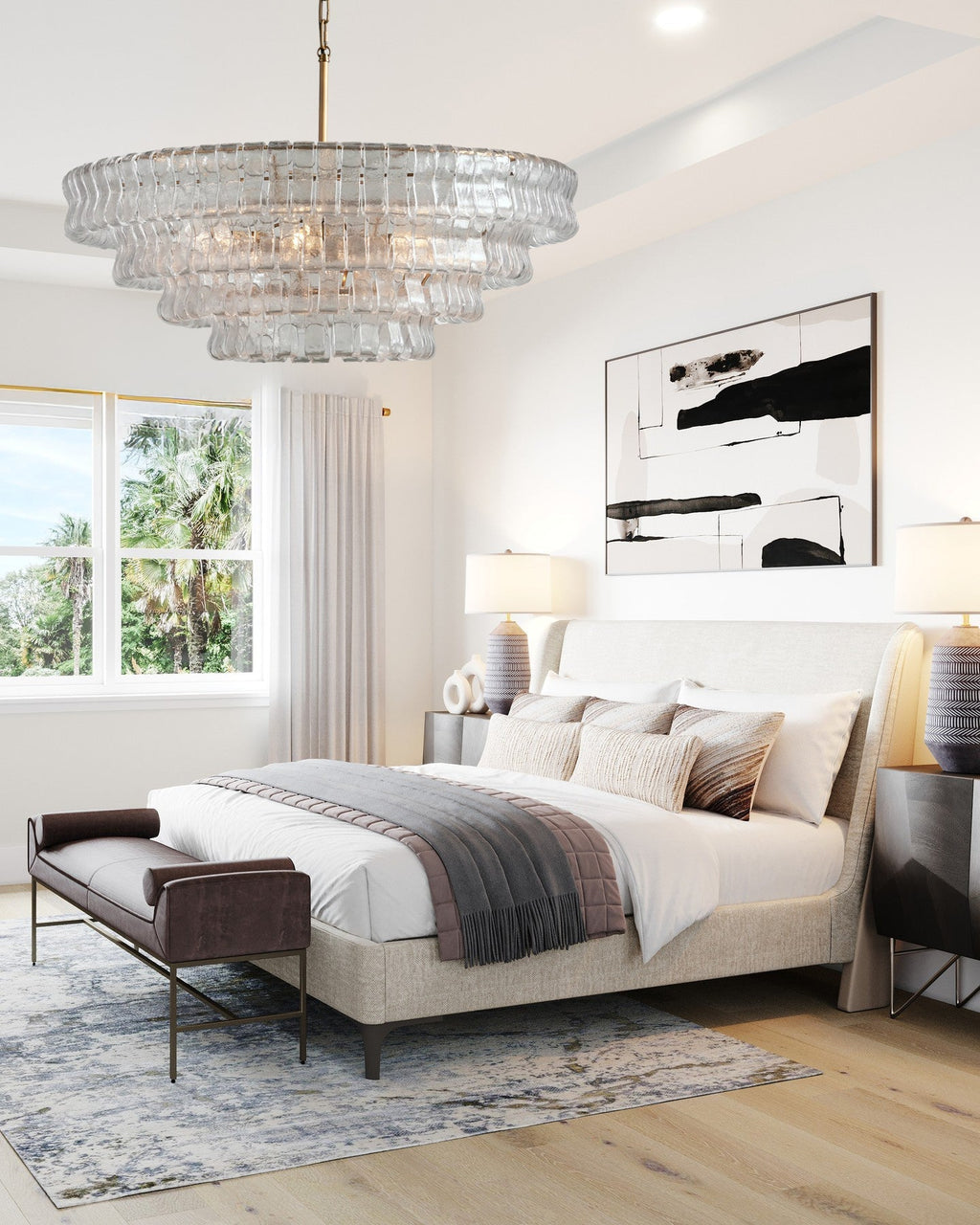 Ghiaccio Clear Class Round Chandelier - fovolighting
