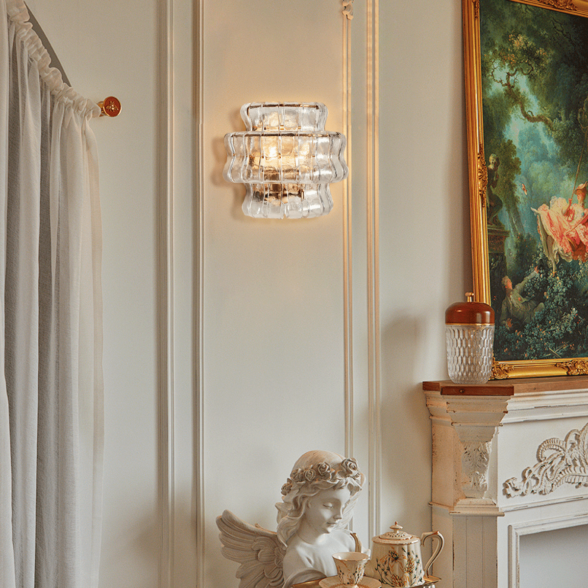 Ghiaccio Glass Wall Sconce - fovolighting