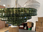 Ghiaccio Green Class Round Chandelier 24"36"48"60" - fovolighting