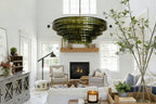 Ghiaccio Green Class Round Chandelier 24"36"48"60" - fovolighting