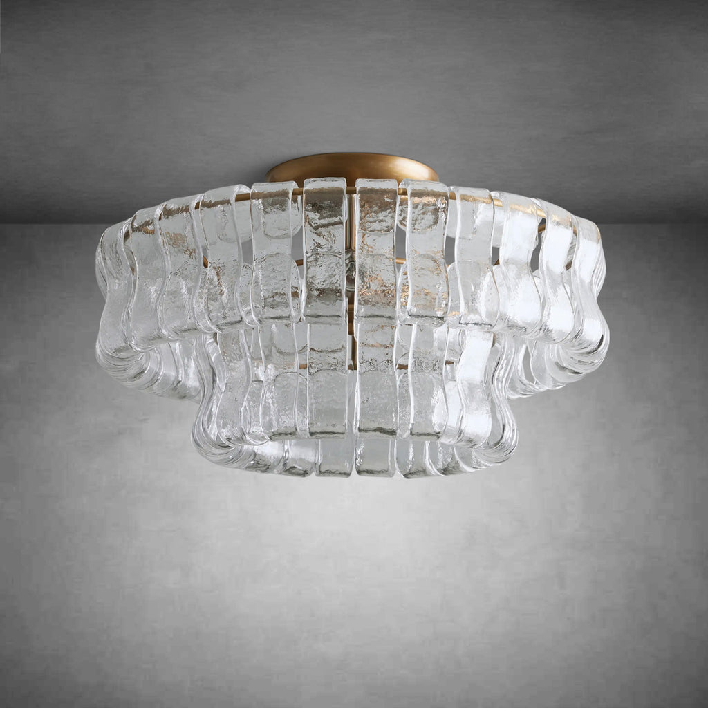 Ghiaccio Modern Glass Flushmount - fovolighting