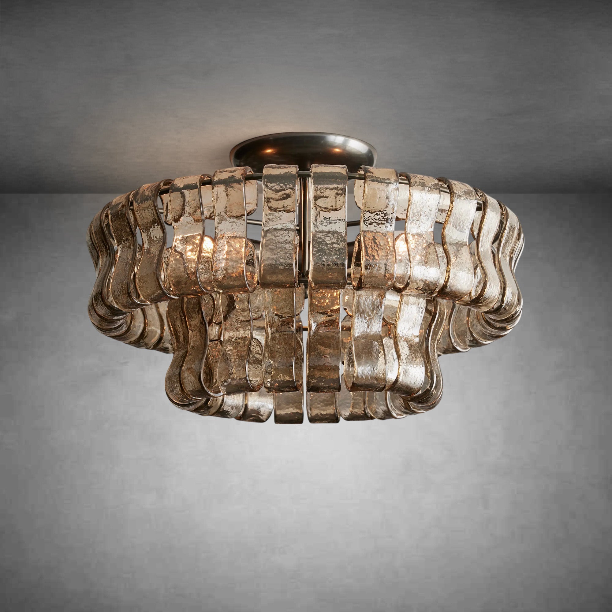 Ghiaccio Modern Glass Flushmount - fovolighting