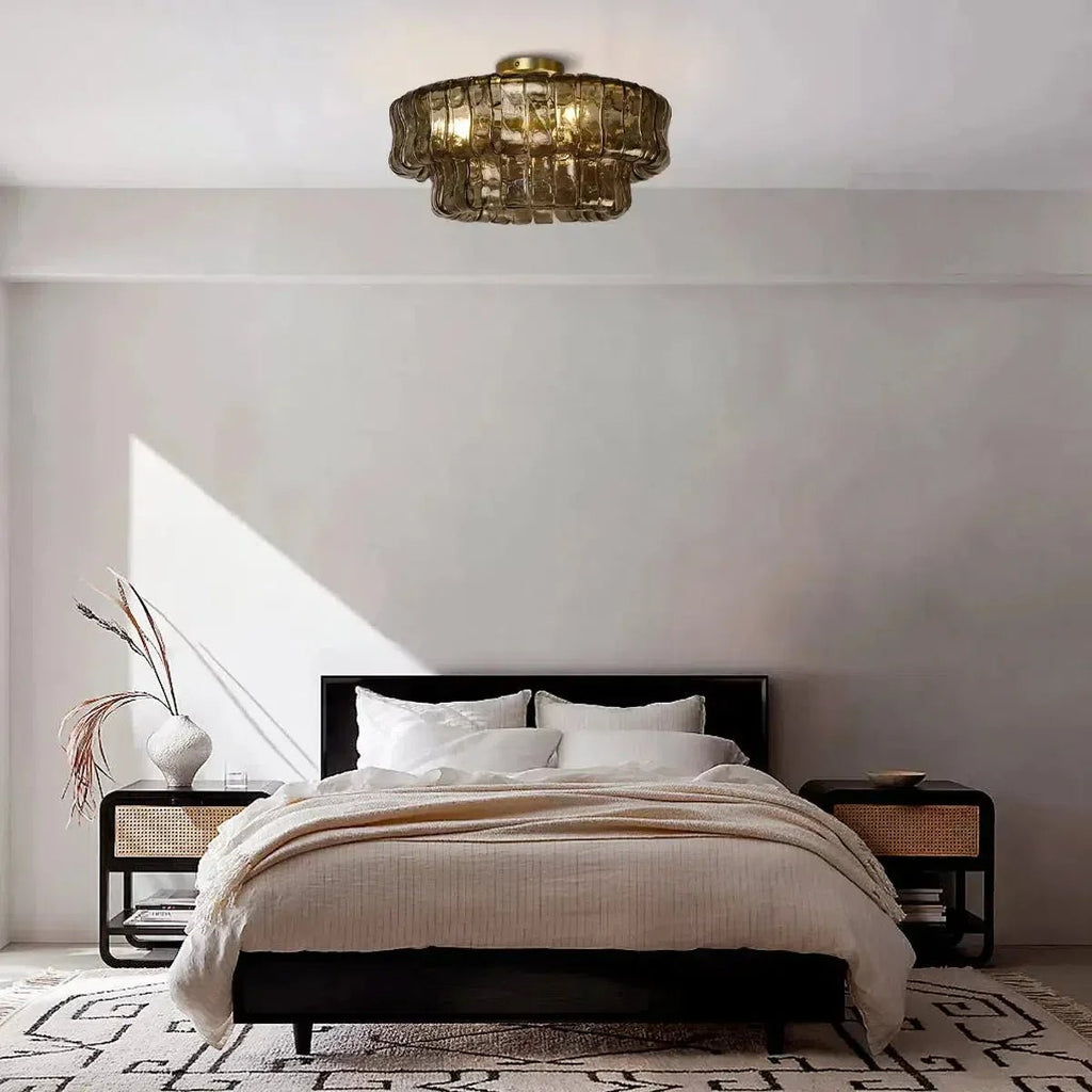 Ghiaccio Modern Glass Flushmount - fovolighting