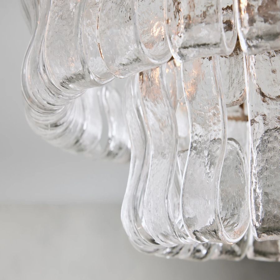Ghiaccio Modern Glass Flushmount - fovolighting
