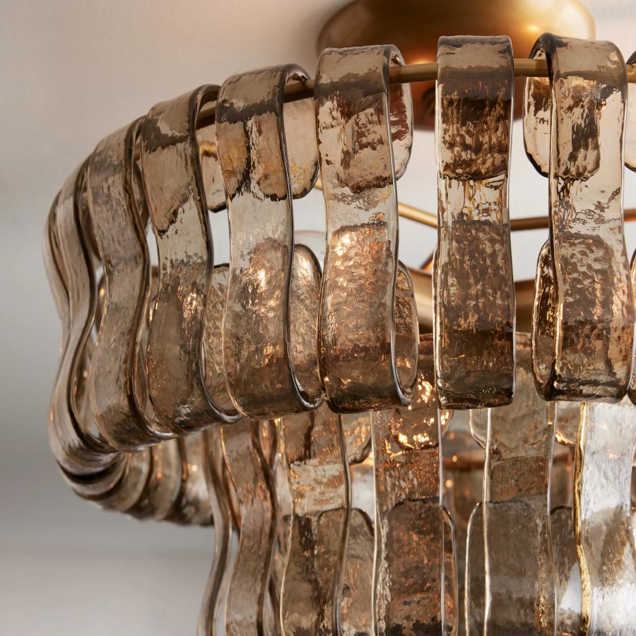 Ghiaccio Modern Glass Flushmount - fovolighting