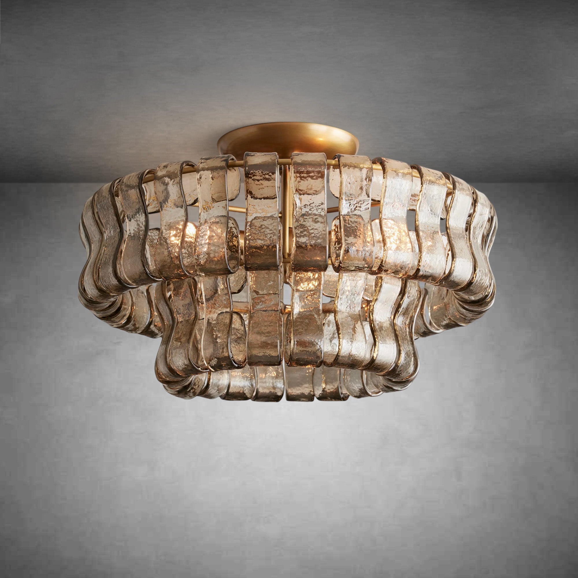 Ghiaccio Modern Glass Flushmount - fovolighting