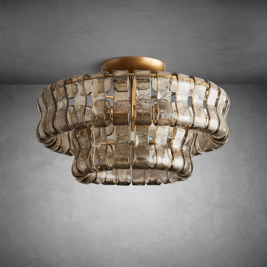 Ghiaccio Modern Glass Flushmount - fovolighting