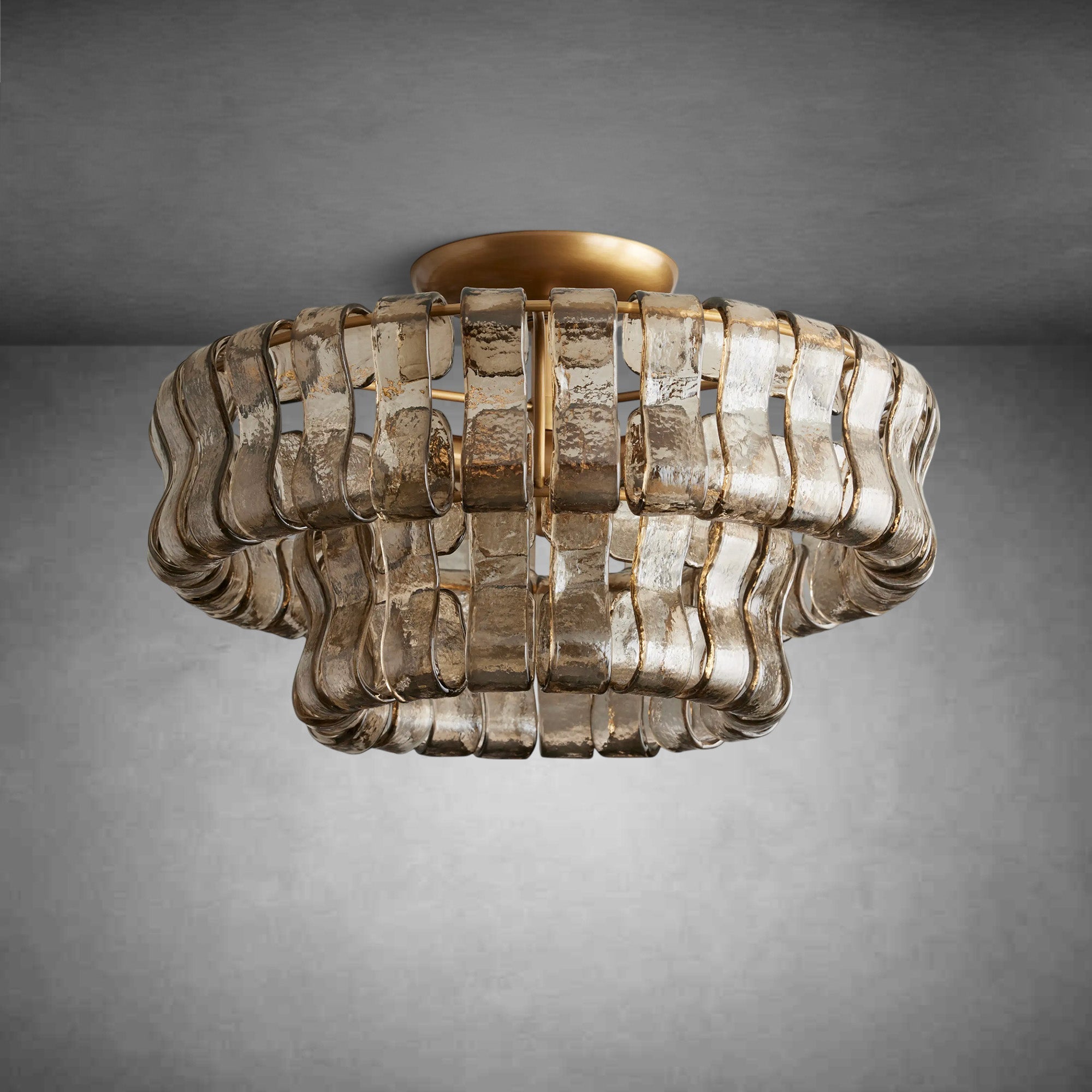 Ghiaccio Modern Glass Flushmount - fovolighting