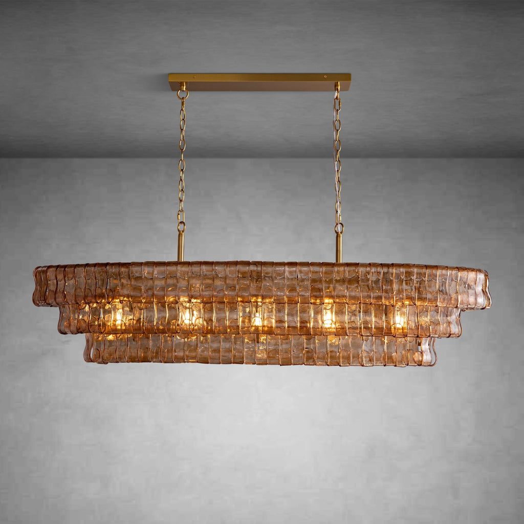 Ghiaccio Oval Chandelier 54"W/65"W - Merlinlamps