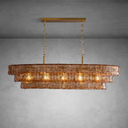 Ghiaccio Oval Chandelier 54"W/65"W - Merlinlamps