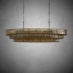 Ghiaccio Oval Chandelier 54"W/65"W - Merlinlamps