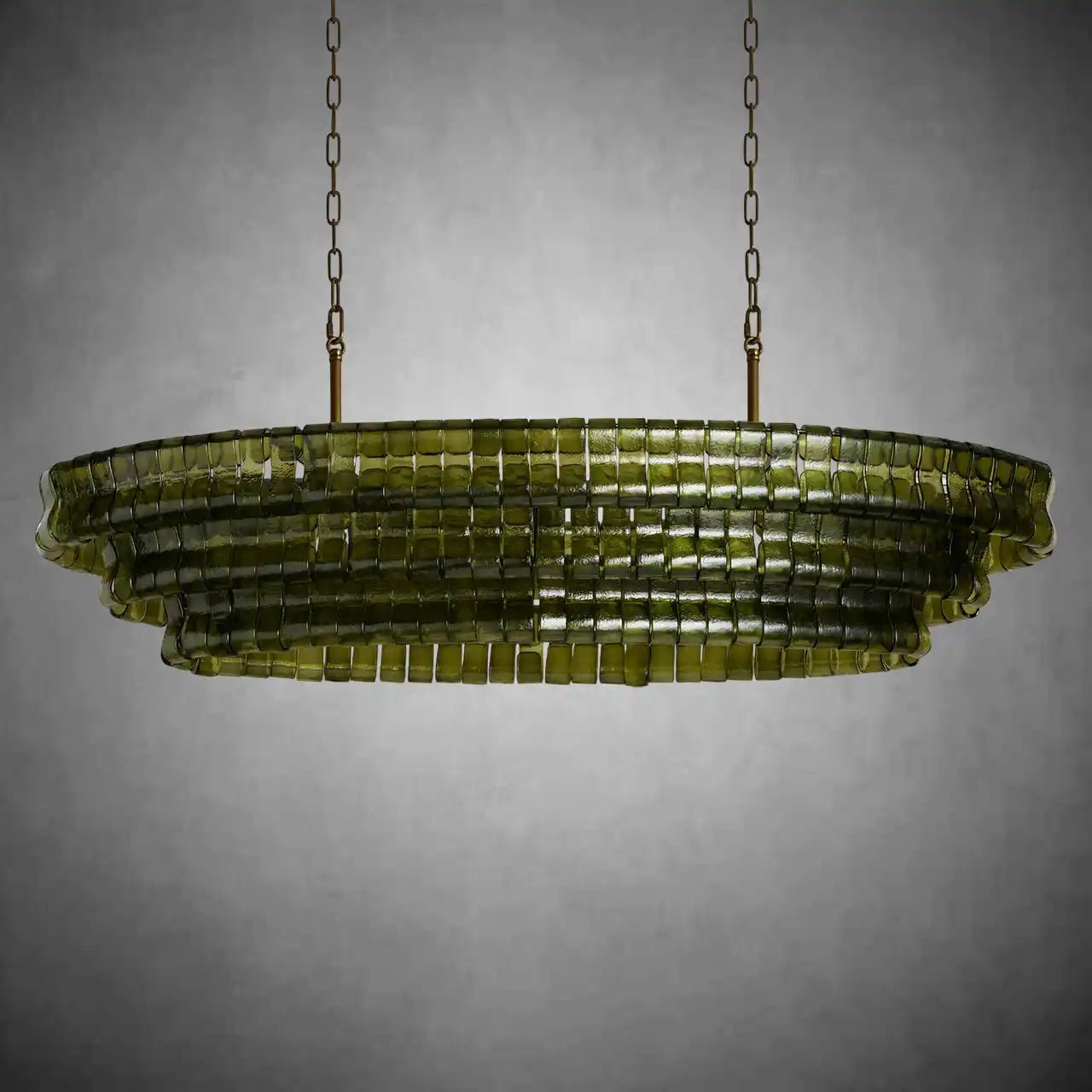 Ghiaccio Oval Chandelier 54"W/65"W - Merlinlamps
