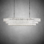 Ghiaccio Oval Chandelier 54"W/65"W - Merlinlamps