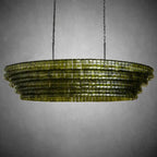 Ghiaccio Oval Chandelier 54"W/65"W - Merlinlamps
