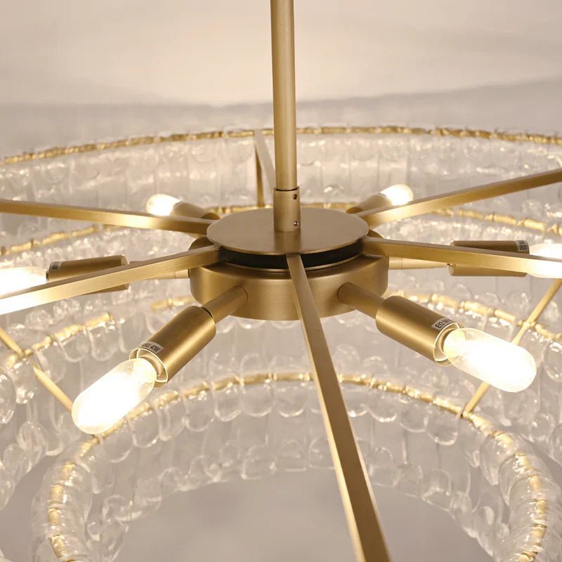 Ghiaccio Oval Chandelier 54"W/65"W - Merlinlamps
