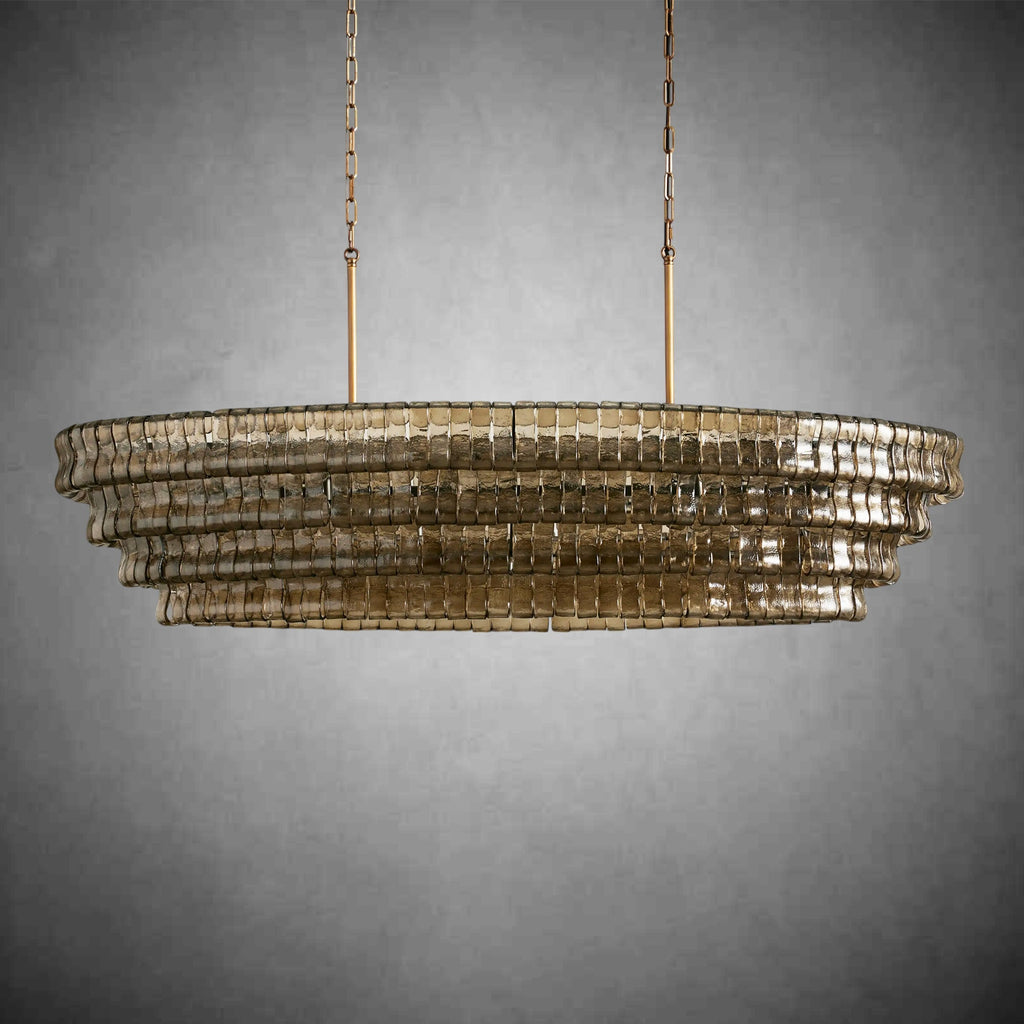 Ghiaccio Oval Chandelier 54"W/65"W - Merlinlamps