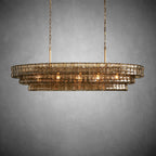 Ghiaccio Oval Chandelier 54"W/65"W - Merlinlamps