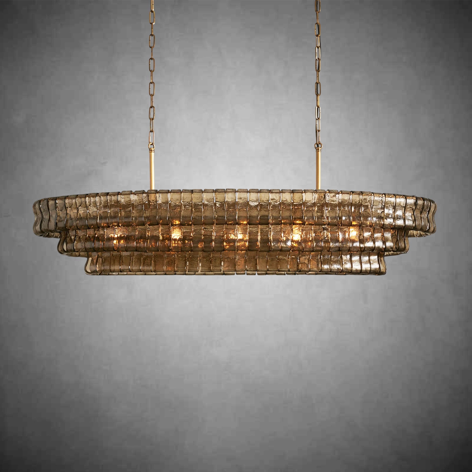 Ghiaccio Oval Chandelier 54"W/65"W - Merlinlamps