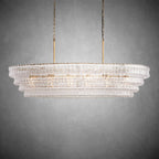 Ghiaccio Oval Chandelier 54"W/65"W - Merlinlamps