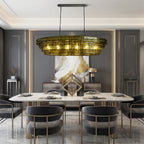 Ghiaccio Oval Chandelier 54"W/65"W - Merlinlamps
