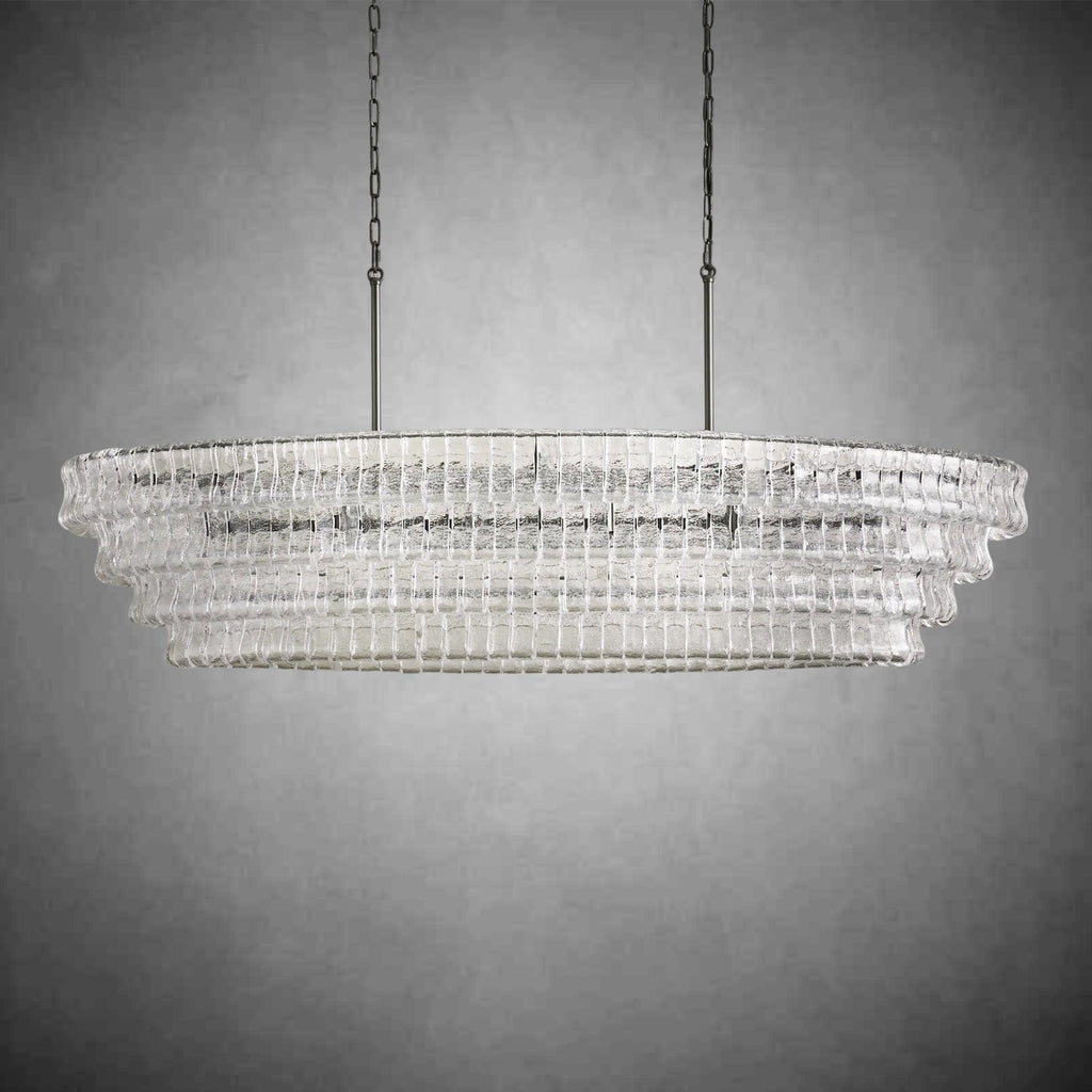 Ghiaccio Oval Chandelier 54"W/65"W - Merlinlamps