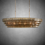Ghiaccio Oval Chandelier 54"W/65"W - Merlinlamps