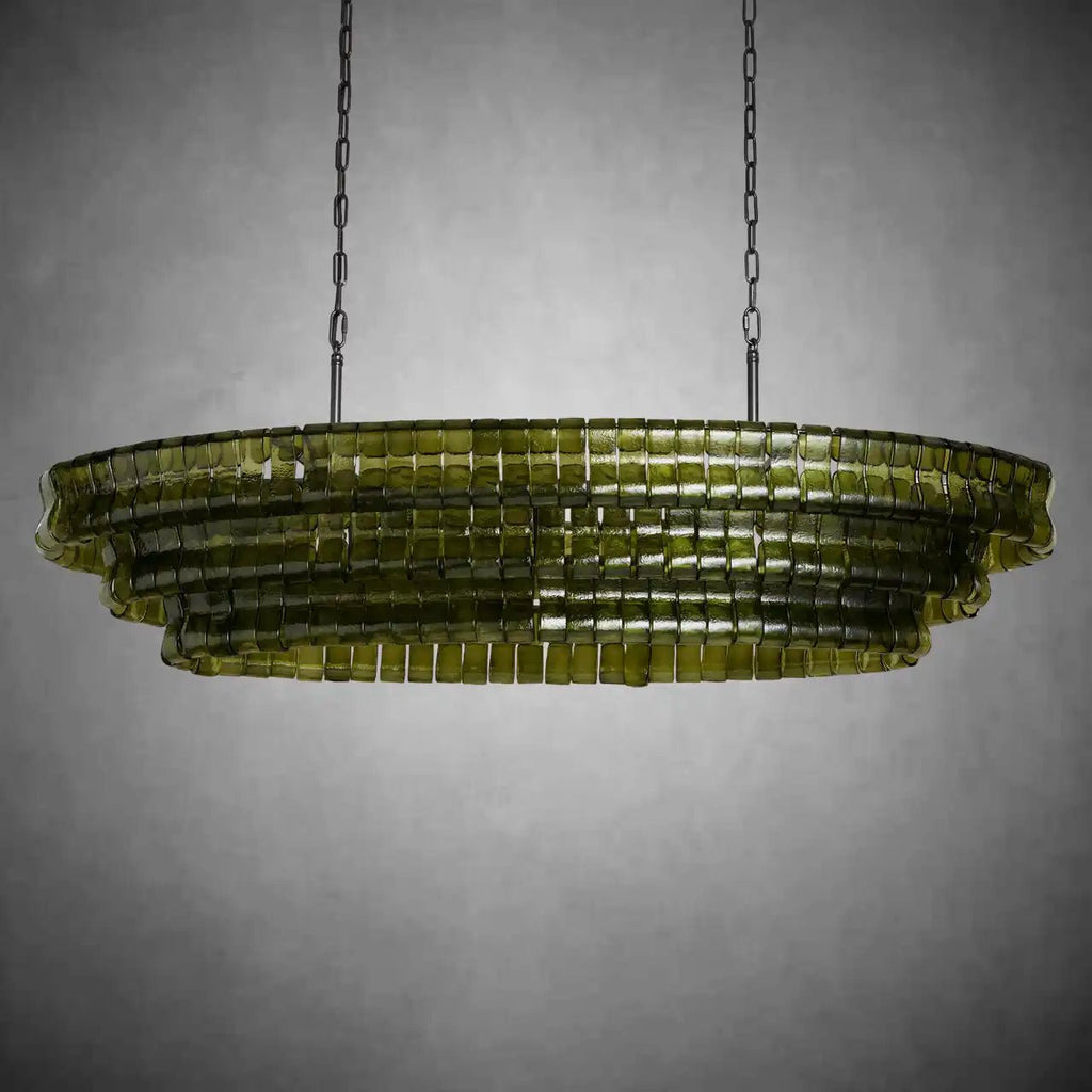 Ghiaccio Oval Chandelier 54"W/65"W - Merlinlamps