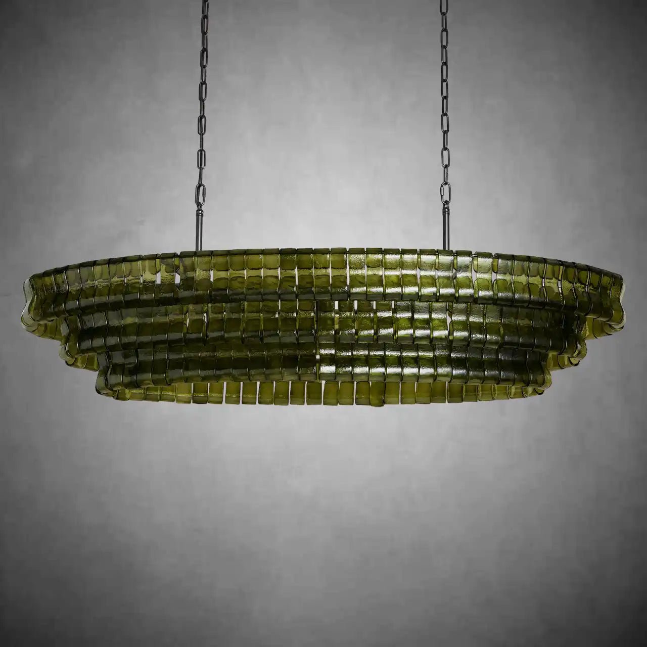 Ghiaccio Oval Chandelier 54"W/65"W - Merlinlamps