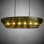 Ghiaccio Oval Chandelier 54"W/65"W - Merlinlamps