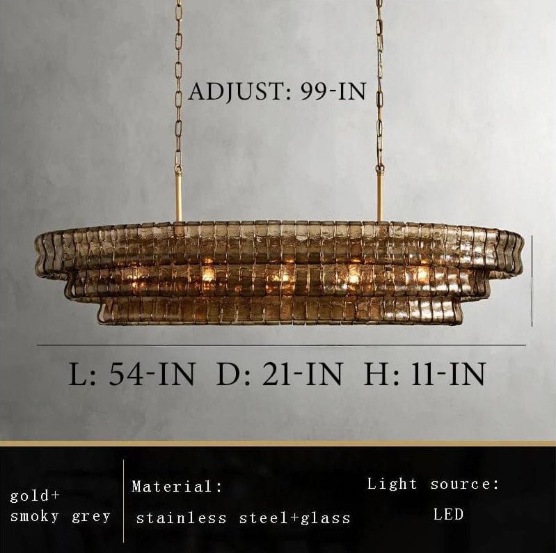 Ghiaccio Oval Chandelier - fovolighting