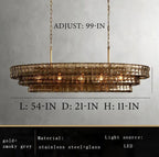 Ghiaccio Oval Chandelier - fovolighting